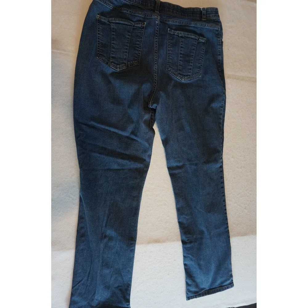 Lee Comfort Stretch Waistband Straight Leg Jeans Dark Wash Blue Denim 3076333